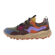 Sneakers Flower Mountain In Suede E Nylon Verde Khaky