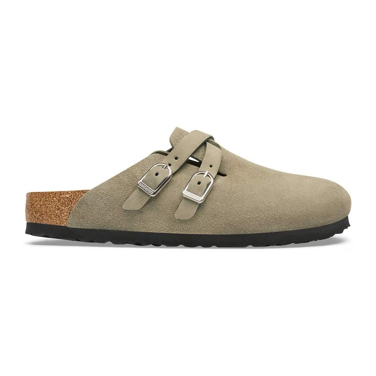 Sabot Birkenstock Blair Taupe, Suede Leather, vista 3