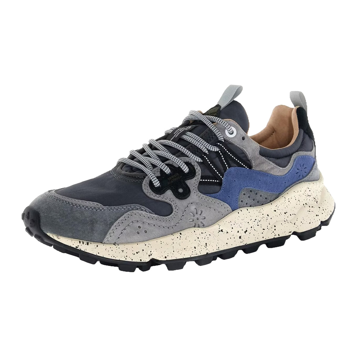 Sneakers Flower Mountain In Suede E Nylon Grigio E Blu – foto 2
