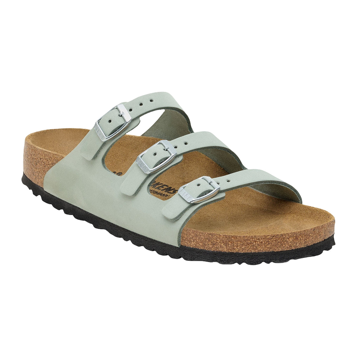 Sandali Bassi Birkenstock Florida Pure Sage, Nubuck Leather