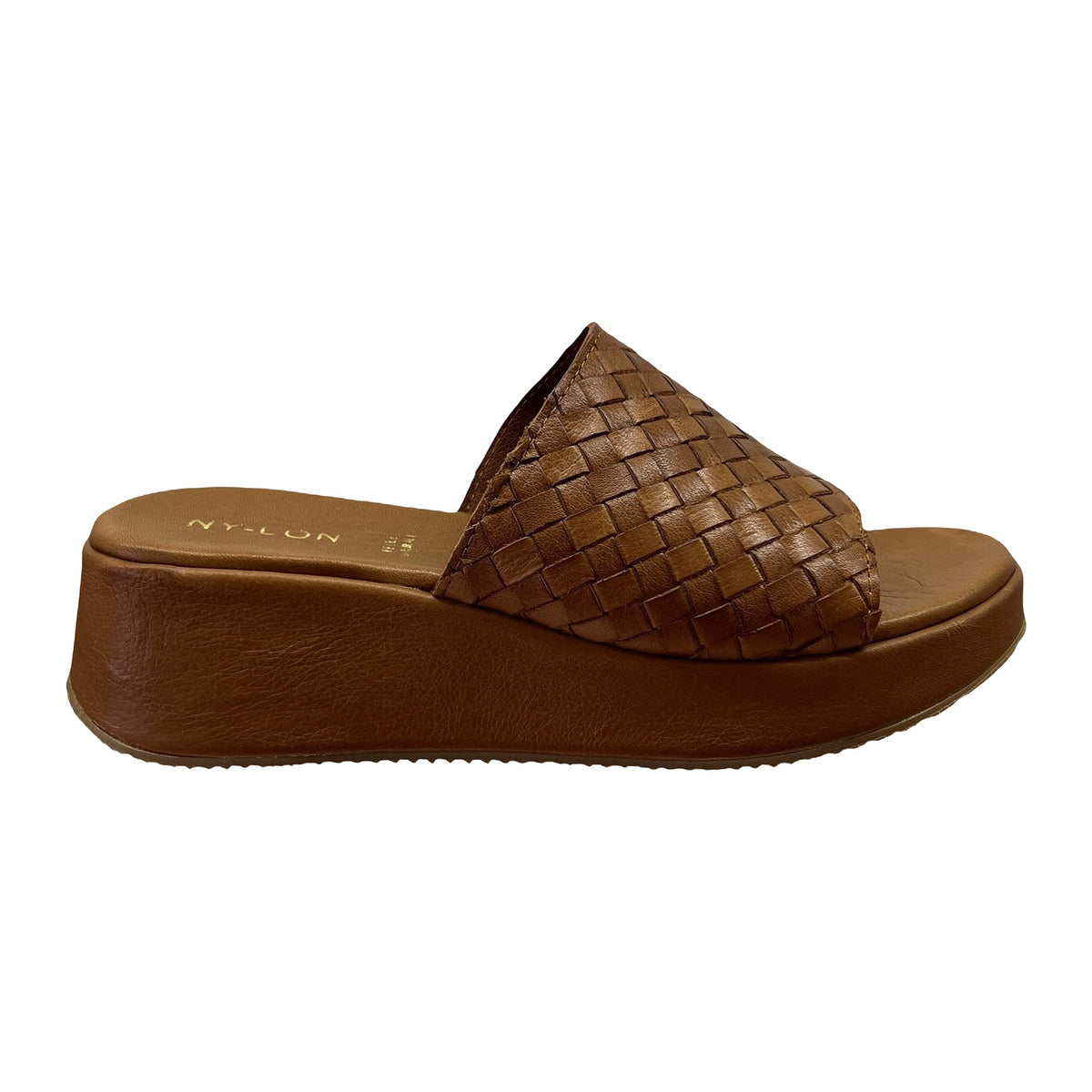 Sandali Zeppa 3.5cm Intreccio Pelle Cuoio