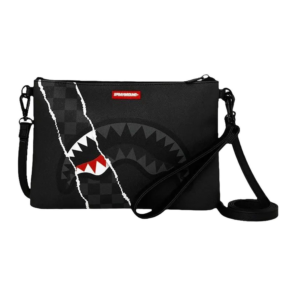 Pochette Sprayground Center RIP Revealing Gray Check Crossover Clutch