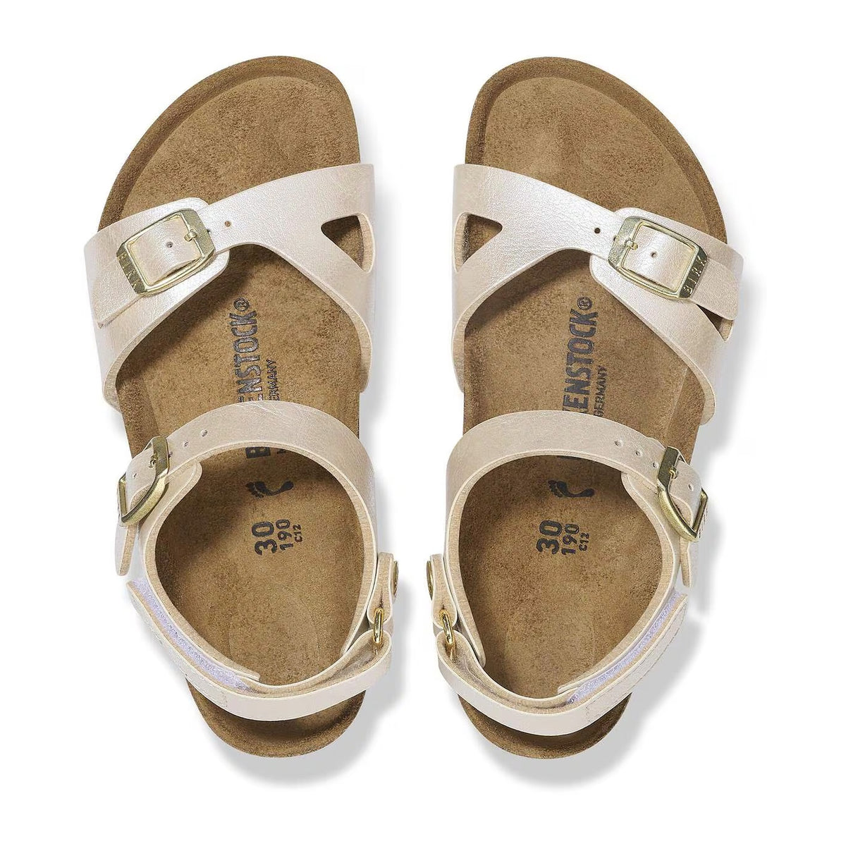 Sandali Bassi Birkenstock Rio HL Kids Graceful Pearl White, vista 2