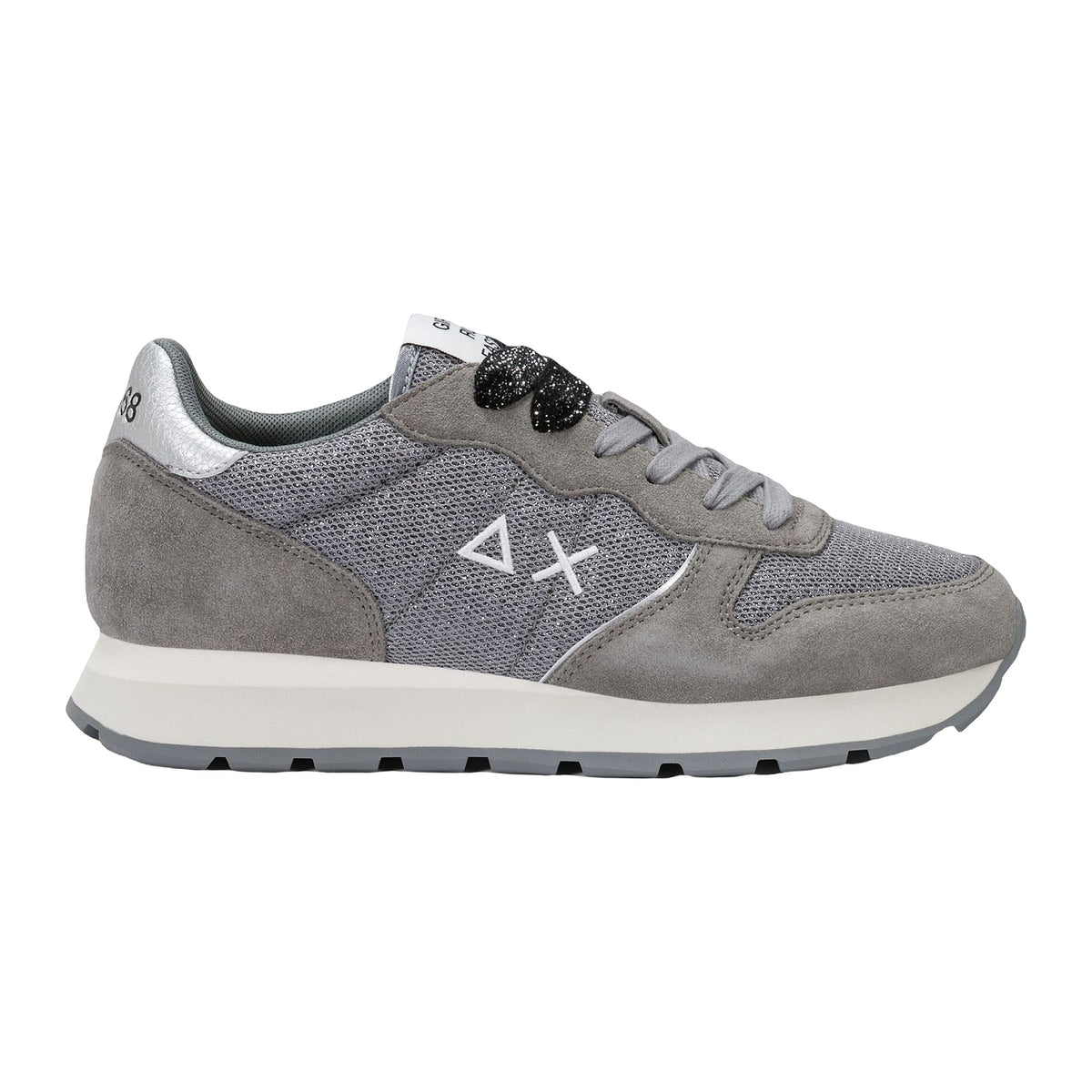 Sneakers Sun68 Ally Glitter Textile Grigio Medio