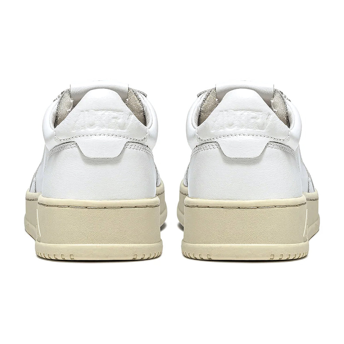 Sneakers Autry Medalist Low In Pelle Bianca, vista 3