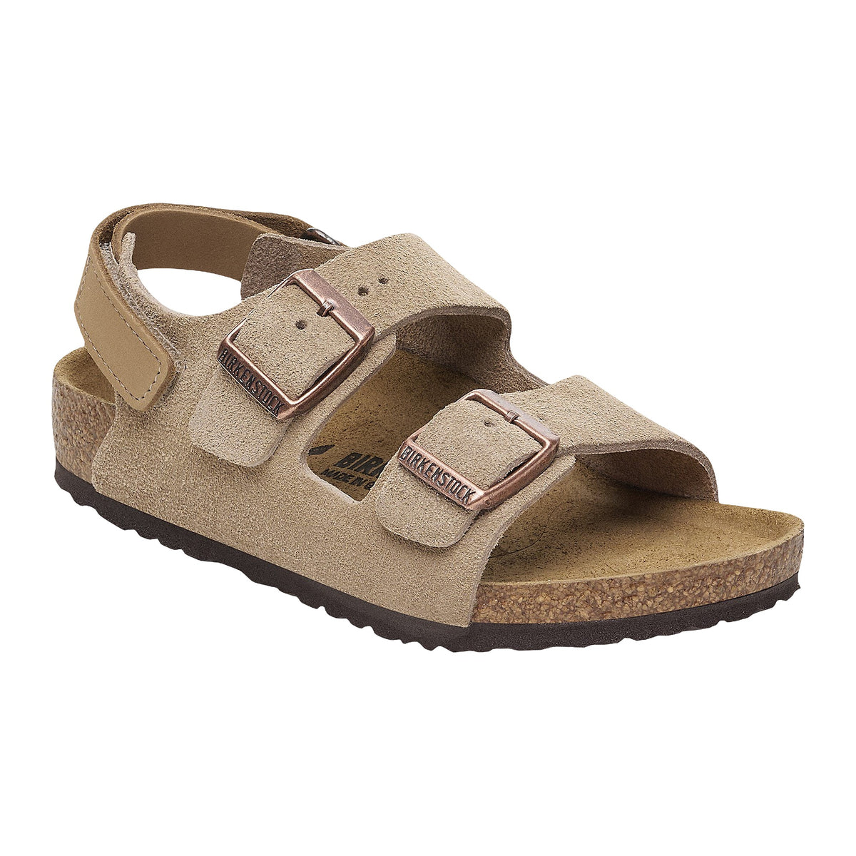 Sandali Birkenstock Milano HL Kids Taupe, Suede Leather