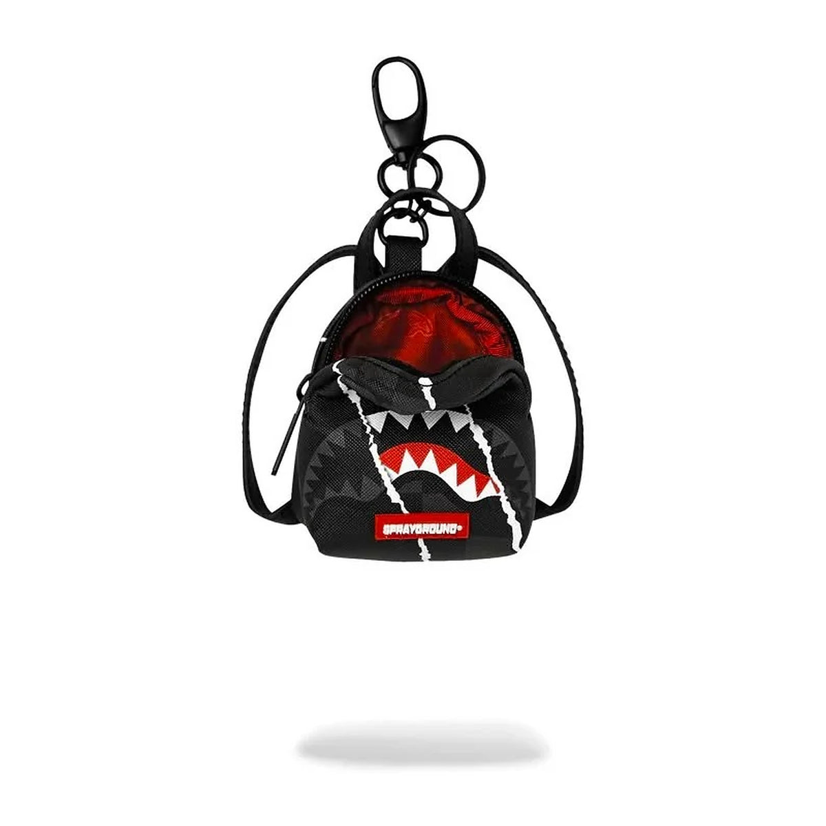 Portachiavi Sprayground Center RIP Revealing Gray Check Bkpbck Keychain, vista 2
