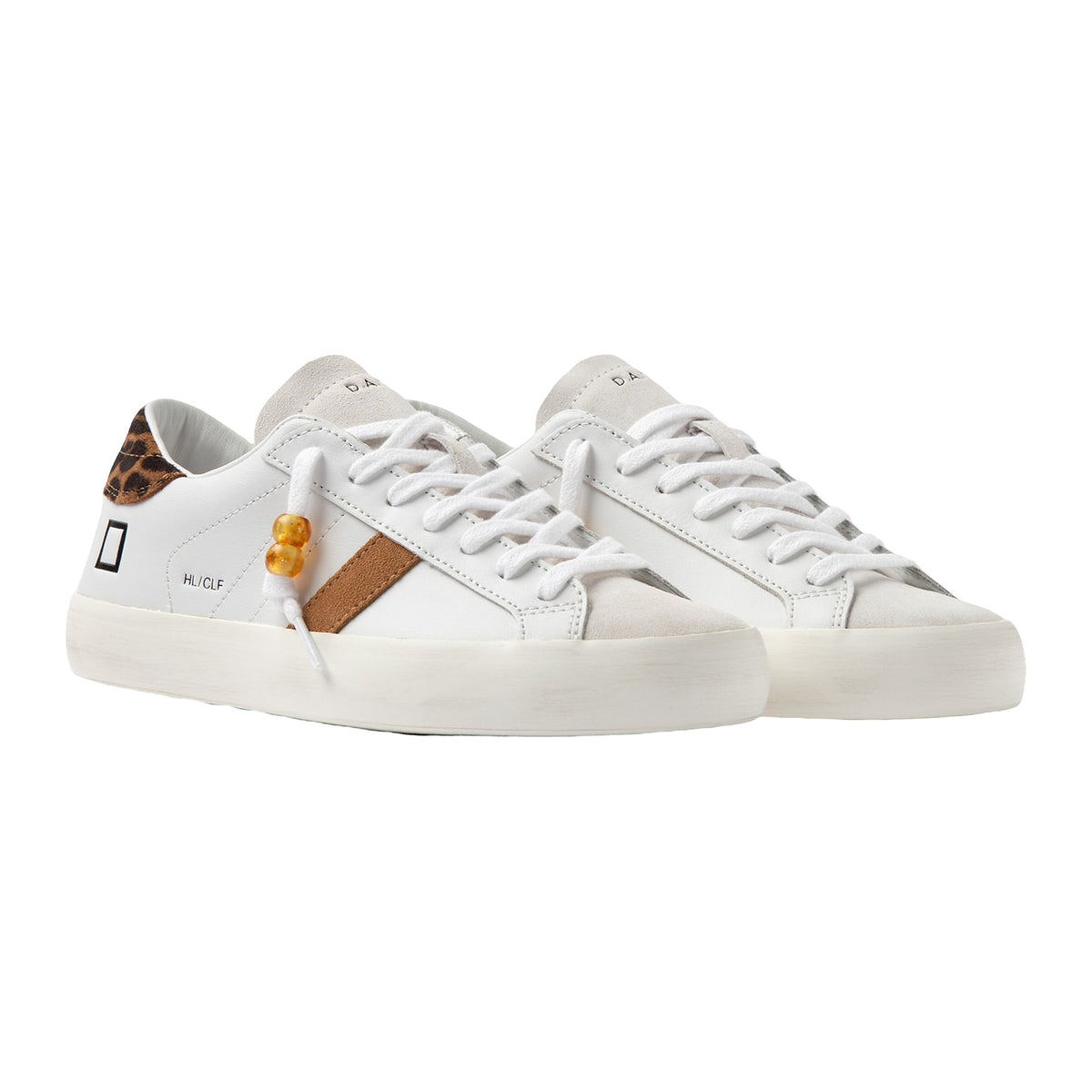 Sneakers DATE Hill Low Calf White-leopard, vista 2