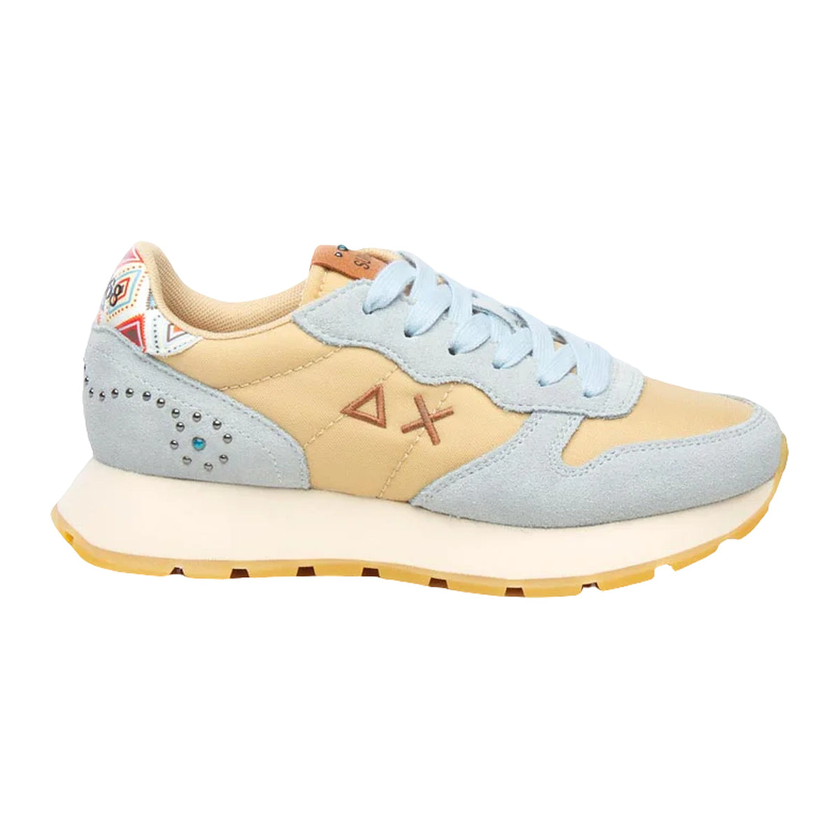 Sneakers Sun68 Ally Studs Azzurro, vista 2