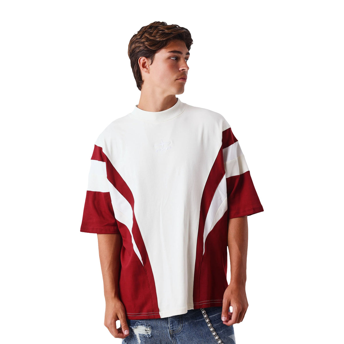 T-Shirt Project X Paris Elasticizzato Con Inserti A Contrasto