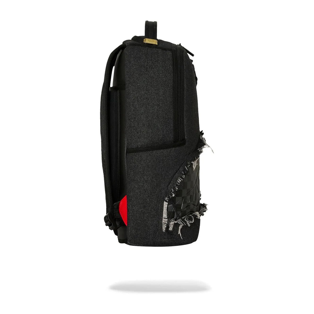 Zaini Sprayground Black Denim Tear Shark Backpack, vista 3