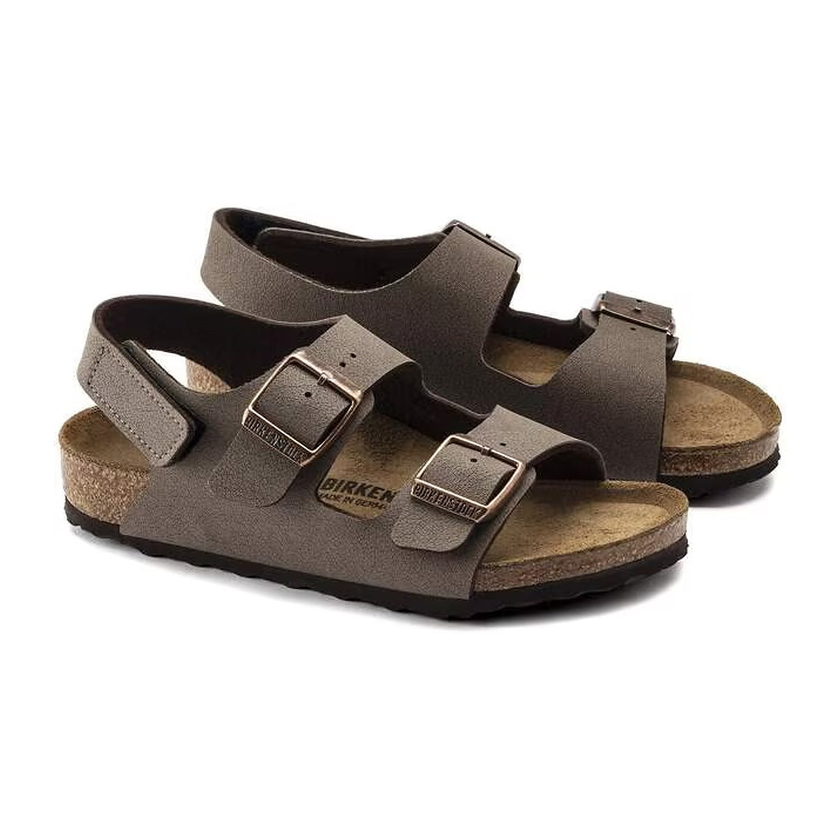 Sandali Birkenstock Milano HL Kids Mocca, Birkibuc, vista 2