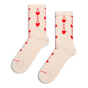 Hearts Sneakers Sock Happy Socks bianco panna