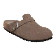 Sandali Birkenstock Boston SFB Concrete Gray, Suede Leather