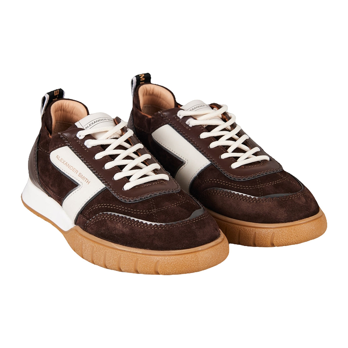 Sneakers Alexander Smith Abbey Woman Dark Brown Off White, vista 2