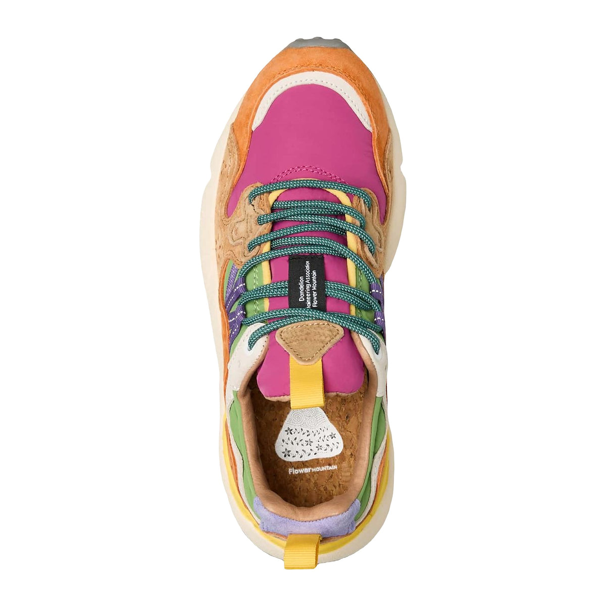 Sneakers Flower Mountain In Suede E Tessuto Tecnico - Rosa-fuchsia, vista 2
