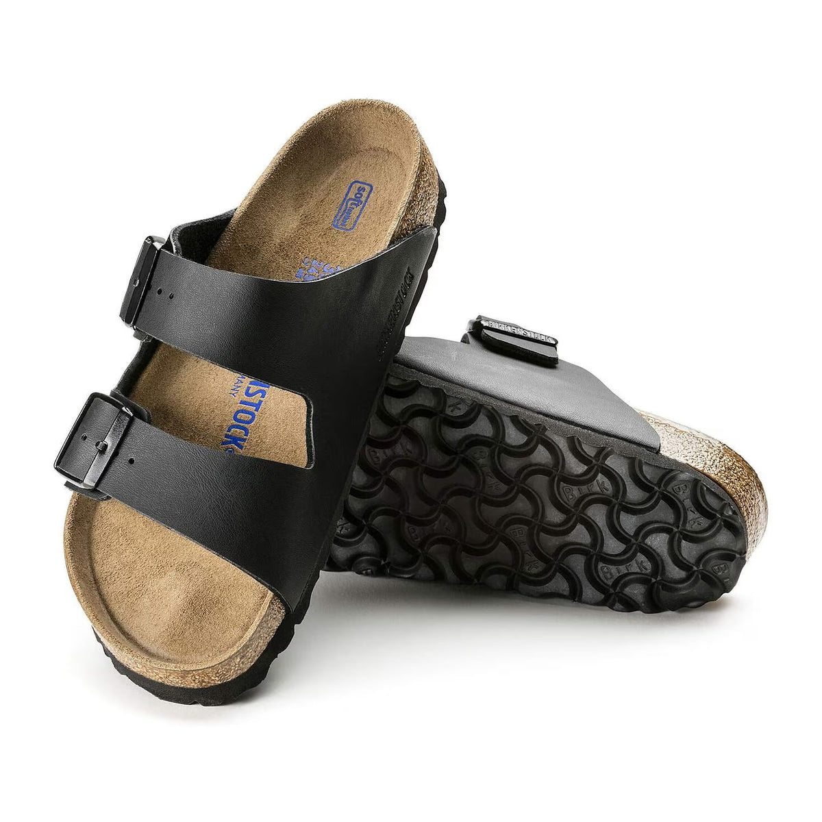 Ciabatte Birkenstock Arizona SFB Plantare Morbido Black, Birko Flor – foto 3
