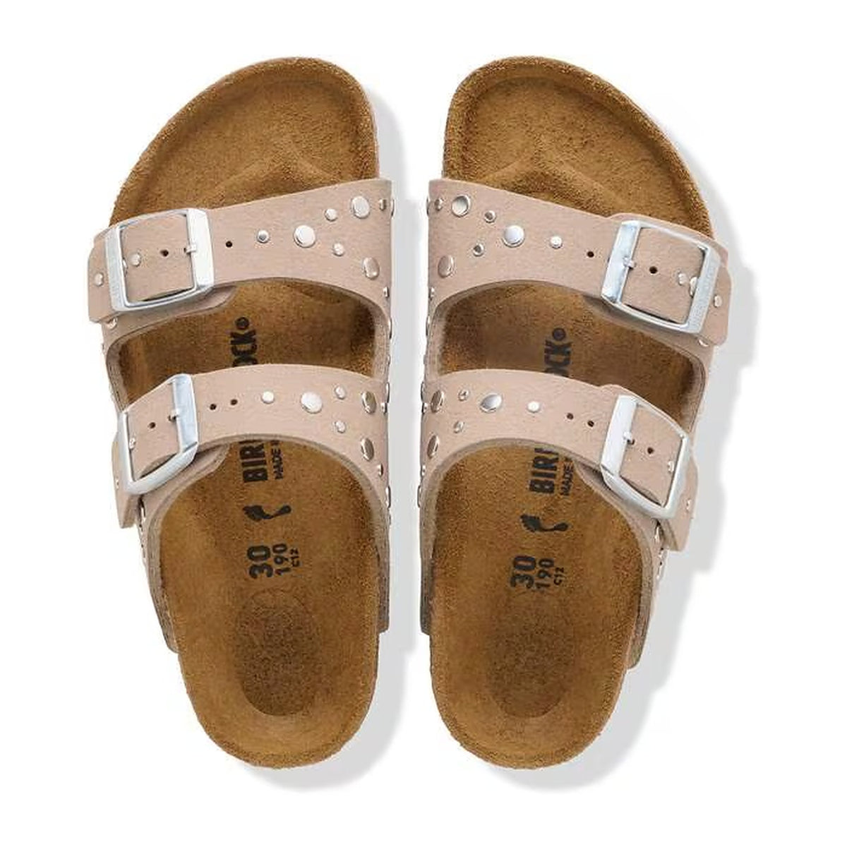 Sandali Birkenstock Arizona Rivet Kids Soft Gray Taupe, Synthetics, vista 3