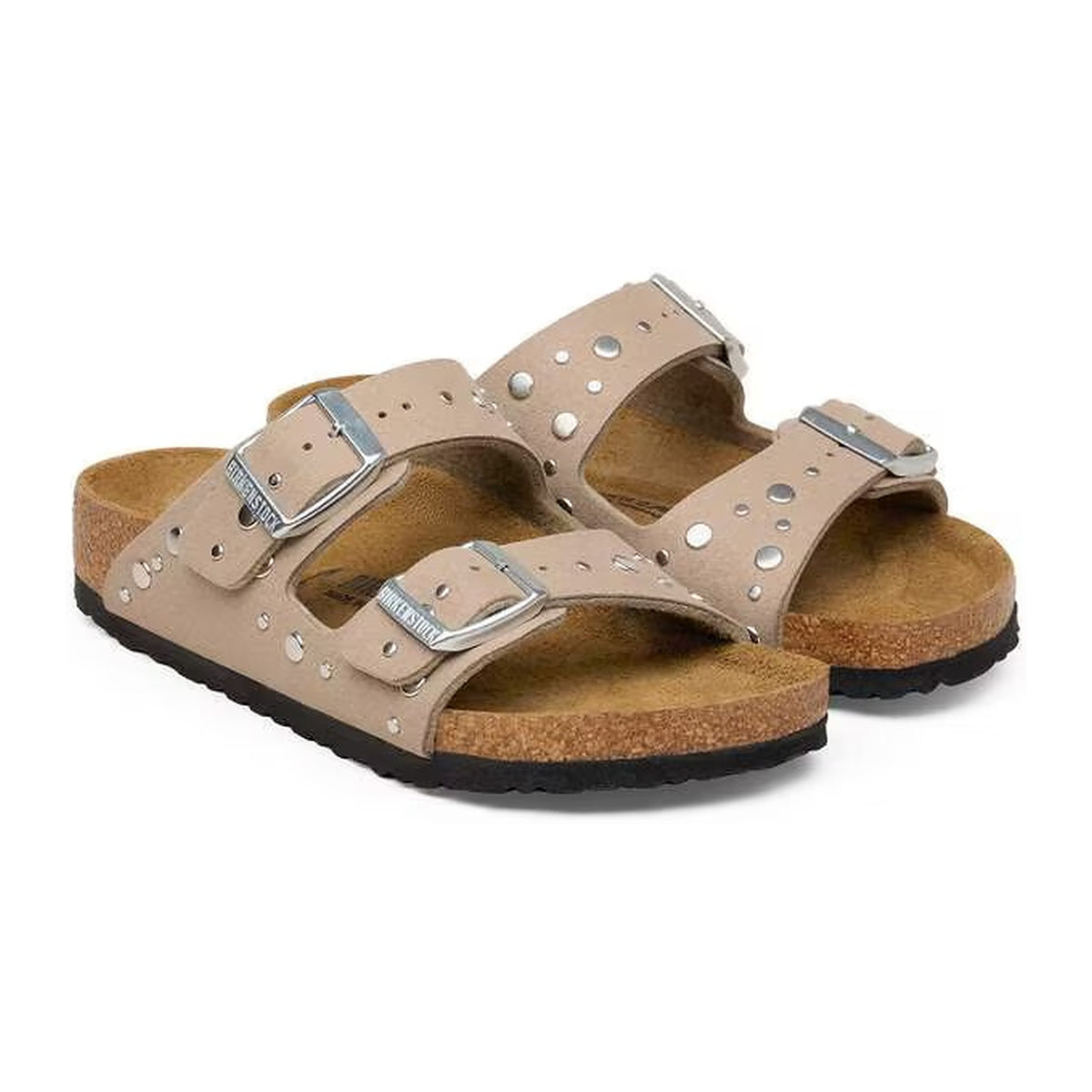 Sandali Birkenstock Arizona Rivet Kids Soft Gray Taupe, Synthetics, vista 2
