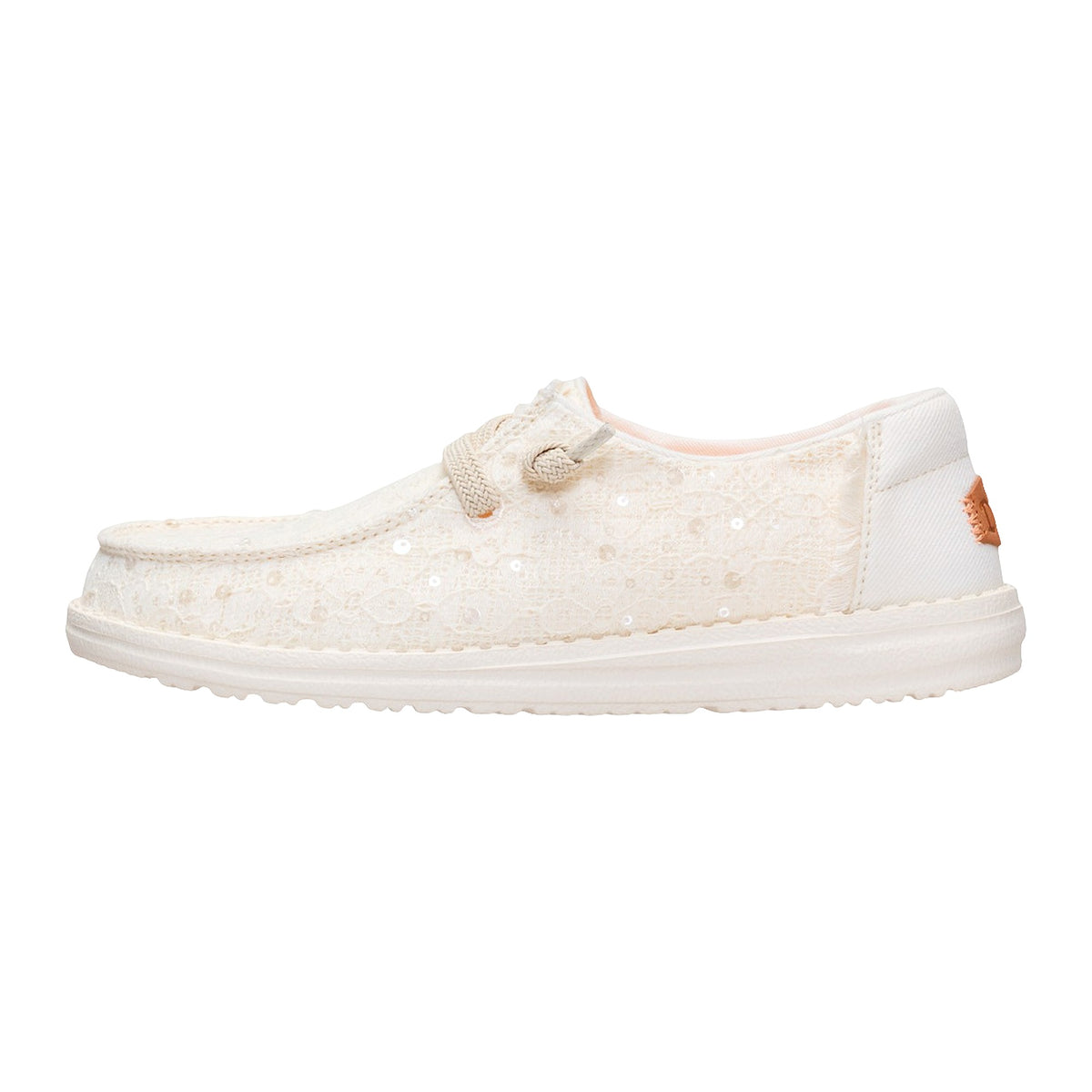 Ballerine e Mocassini Hey Dude Wendy Sequin Lace Ivory