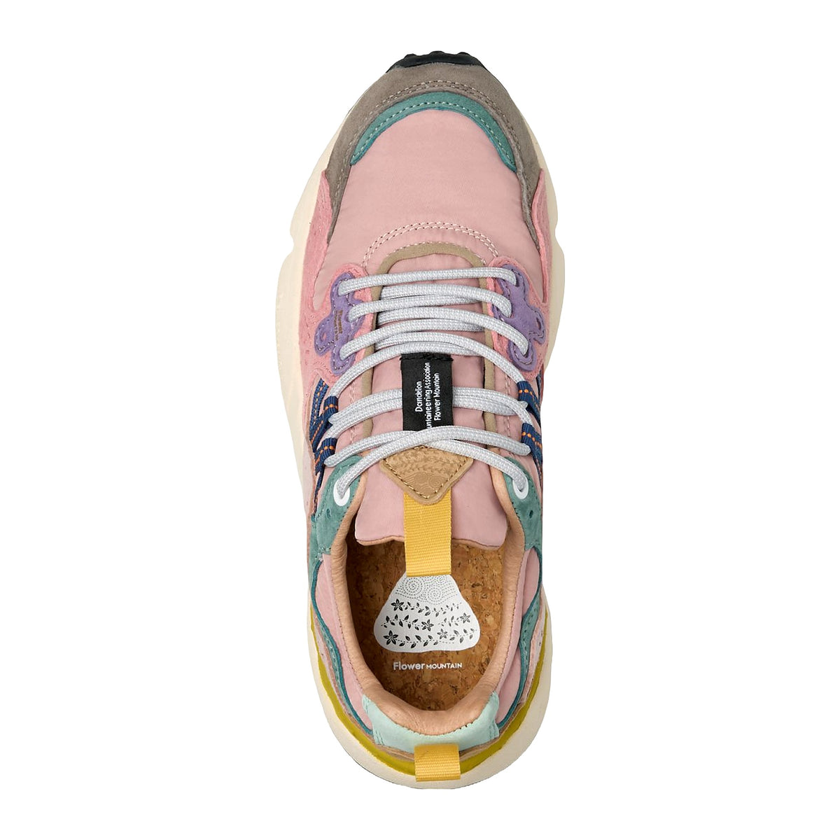 Sneakers Flower Mountain In Suede E Tessuto Tecnico - Rosa Cipria, vista 3