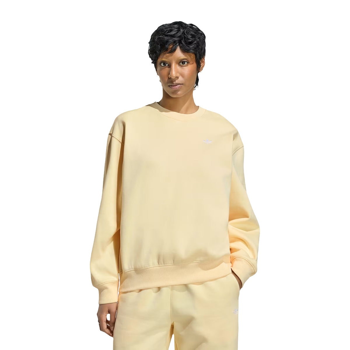 Felpe Adidas Essentials Crew Long Fleece OS, vista 3