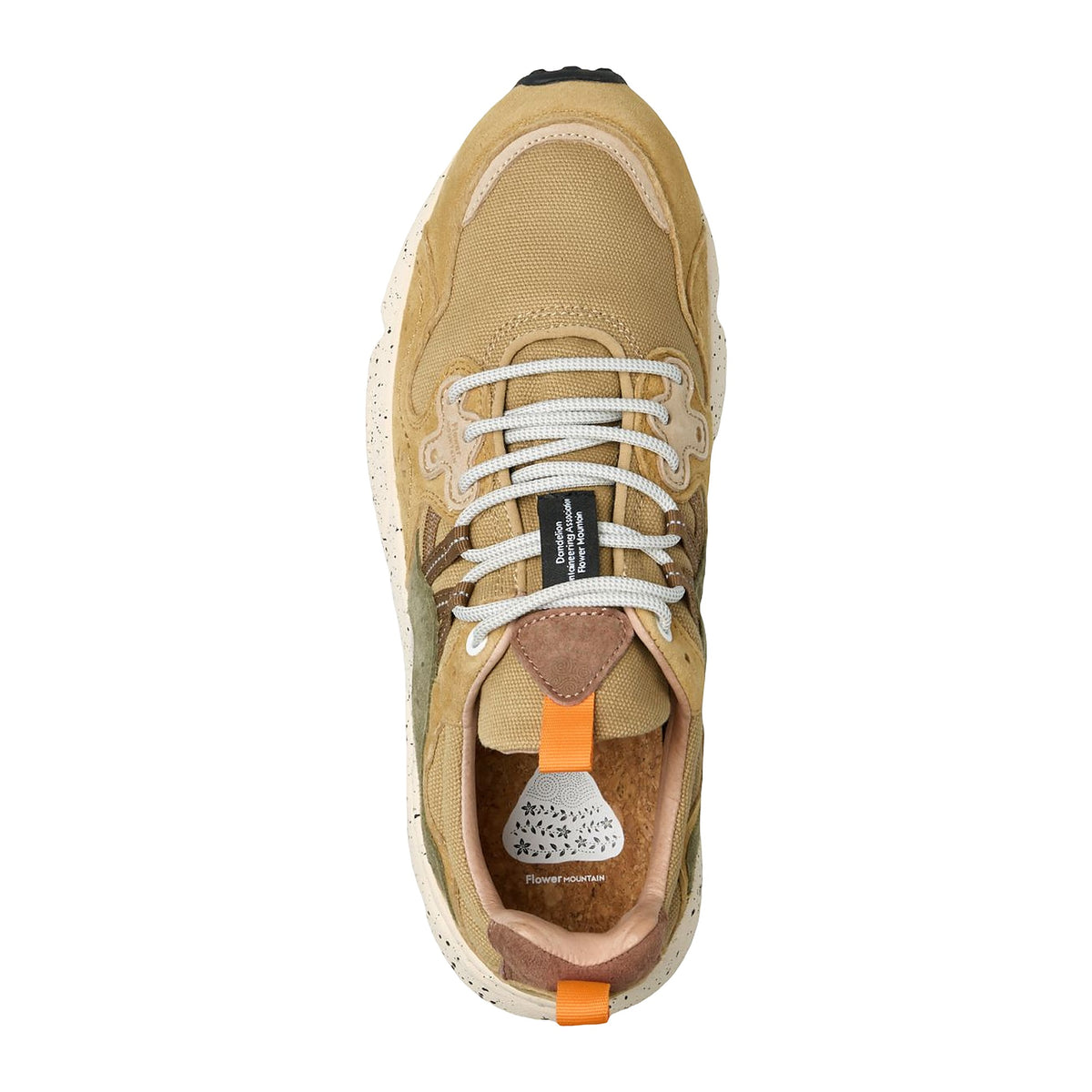 Sneakers Flower Mountain In Suede E Tessuto Tecnico - Beige-verde, vista 2