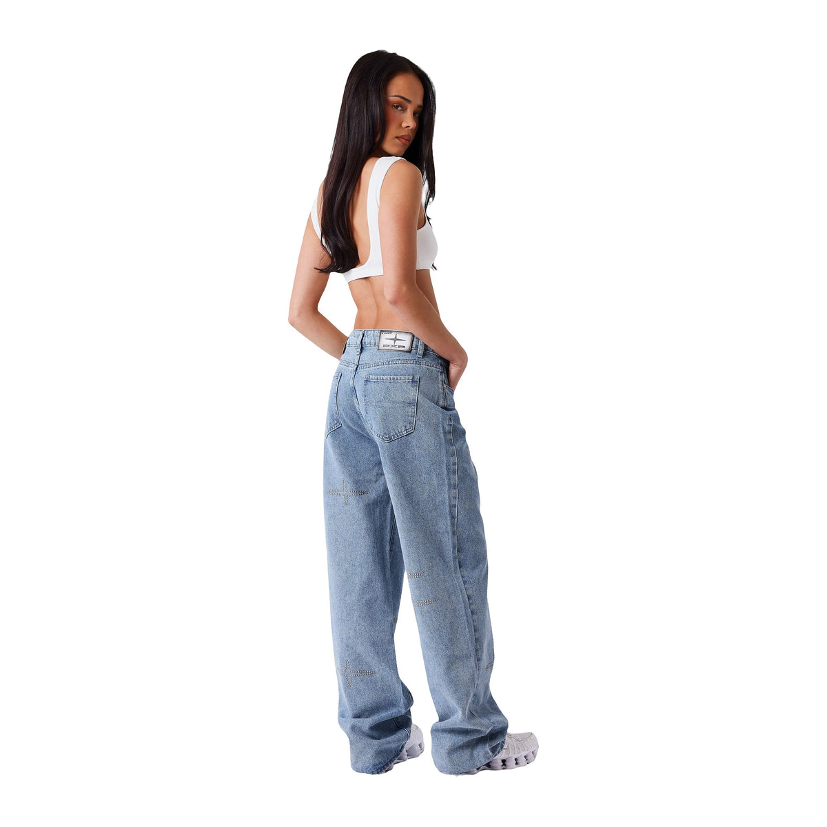 Jeans Project X Paris Jean Flow Con Borchie Polaris, vista 2