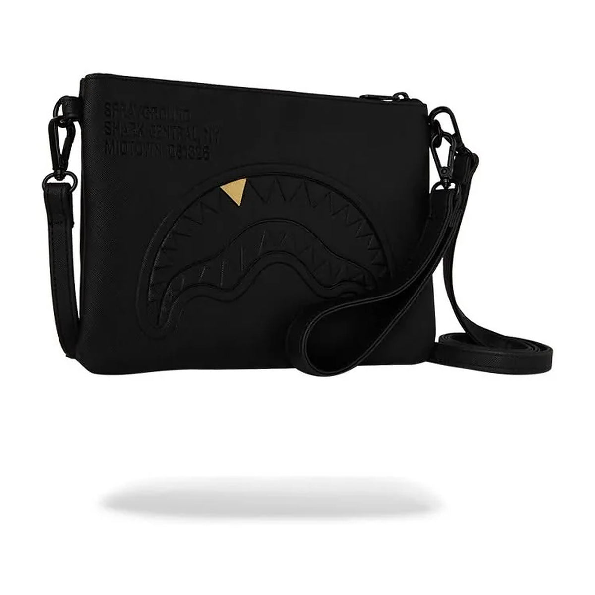 Pochette Sprayground Blacked OUT Embossed Gold Tooth Crossover Clutch, vista 2