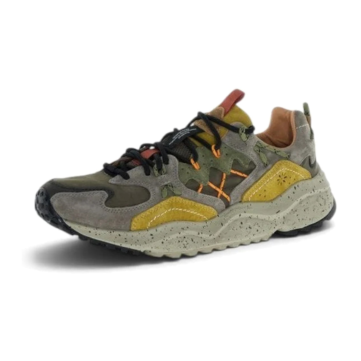 Sneakers Flower Mountain In Suede E Tessuto Marrone – foto 2