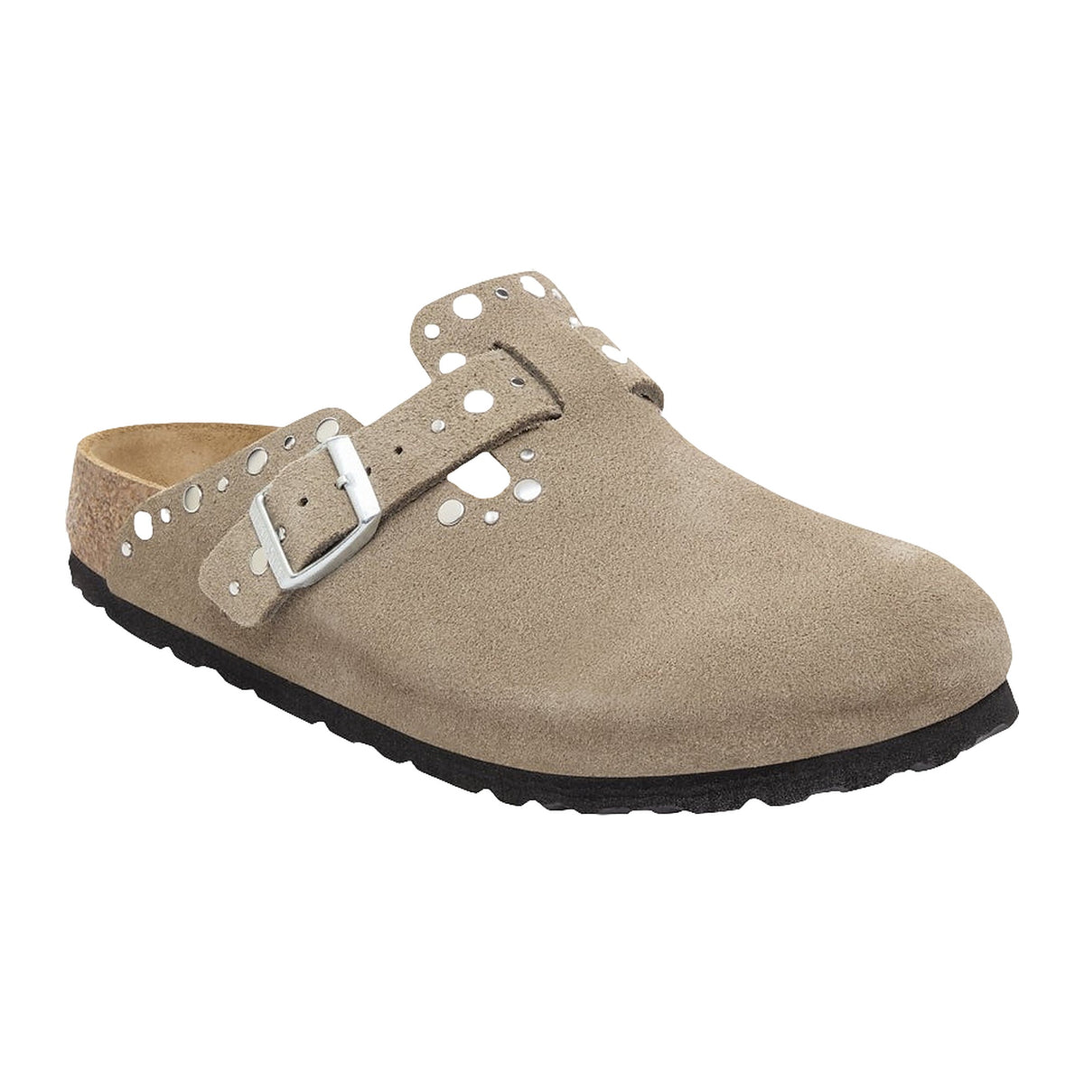 Boston Rivet taupe, Suede Leather