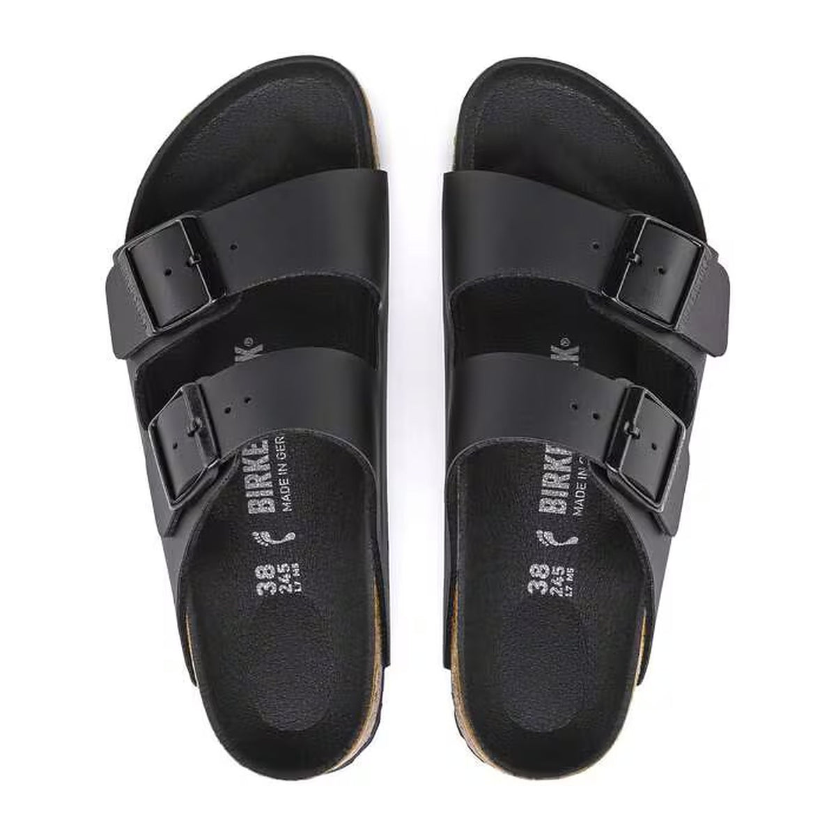 Sandali Bassi Birkenstock Arizona Triples Black, Birko Flor, vista 3