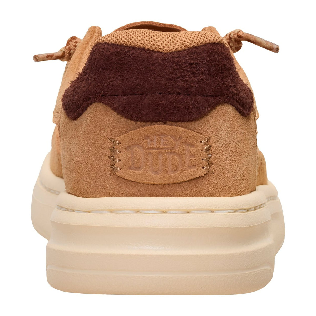 Sneakers Hey Dude Harper Moc Crafted Suede Tan, vista 3