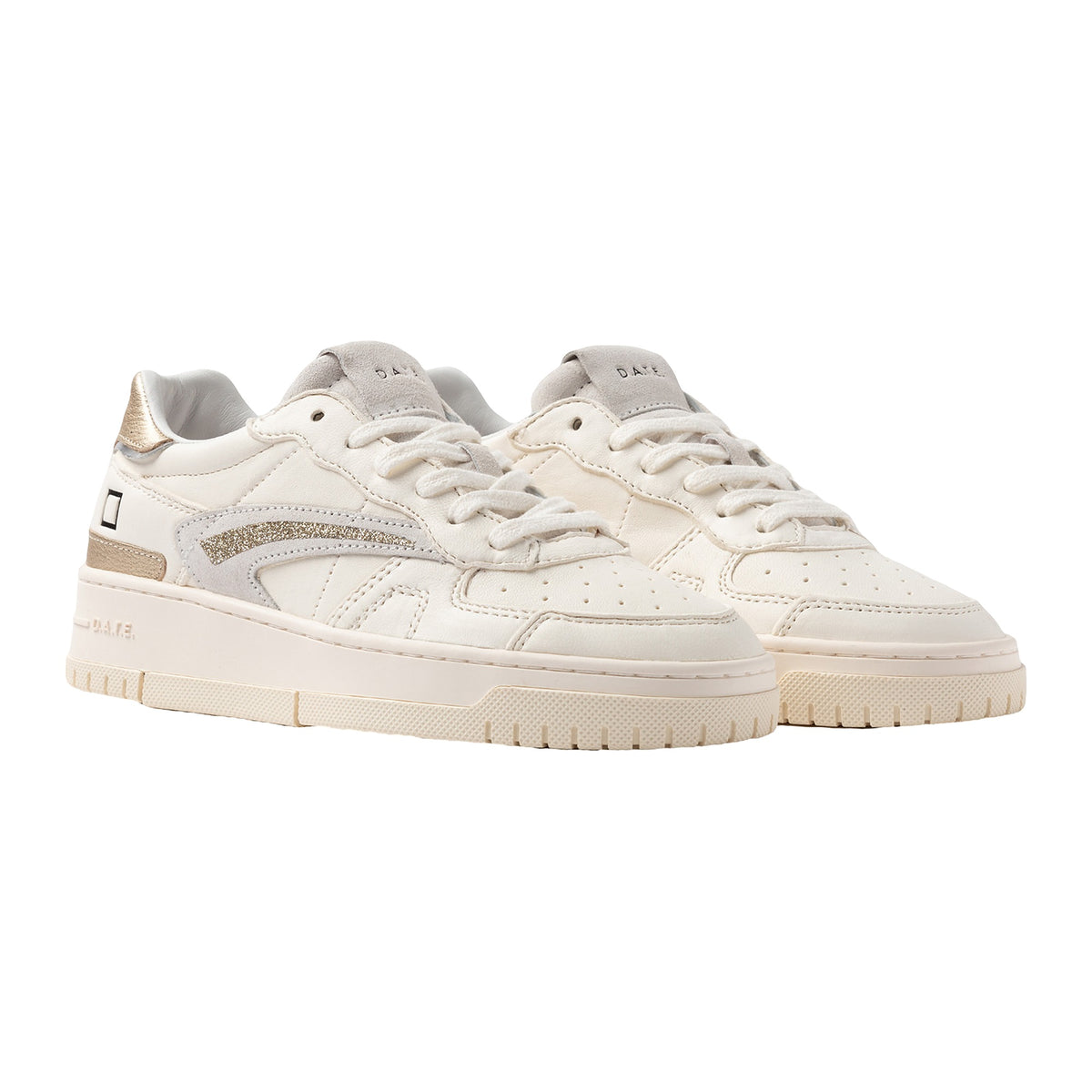 Sneakers DATE Torneo Pure Shine Ivory, vista 2