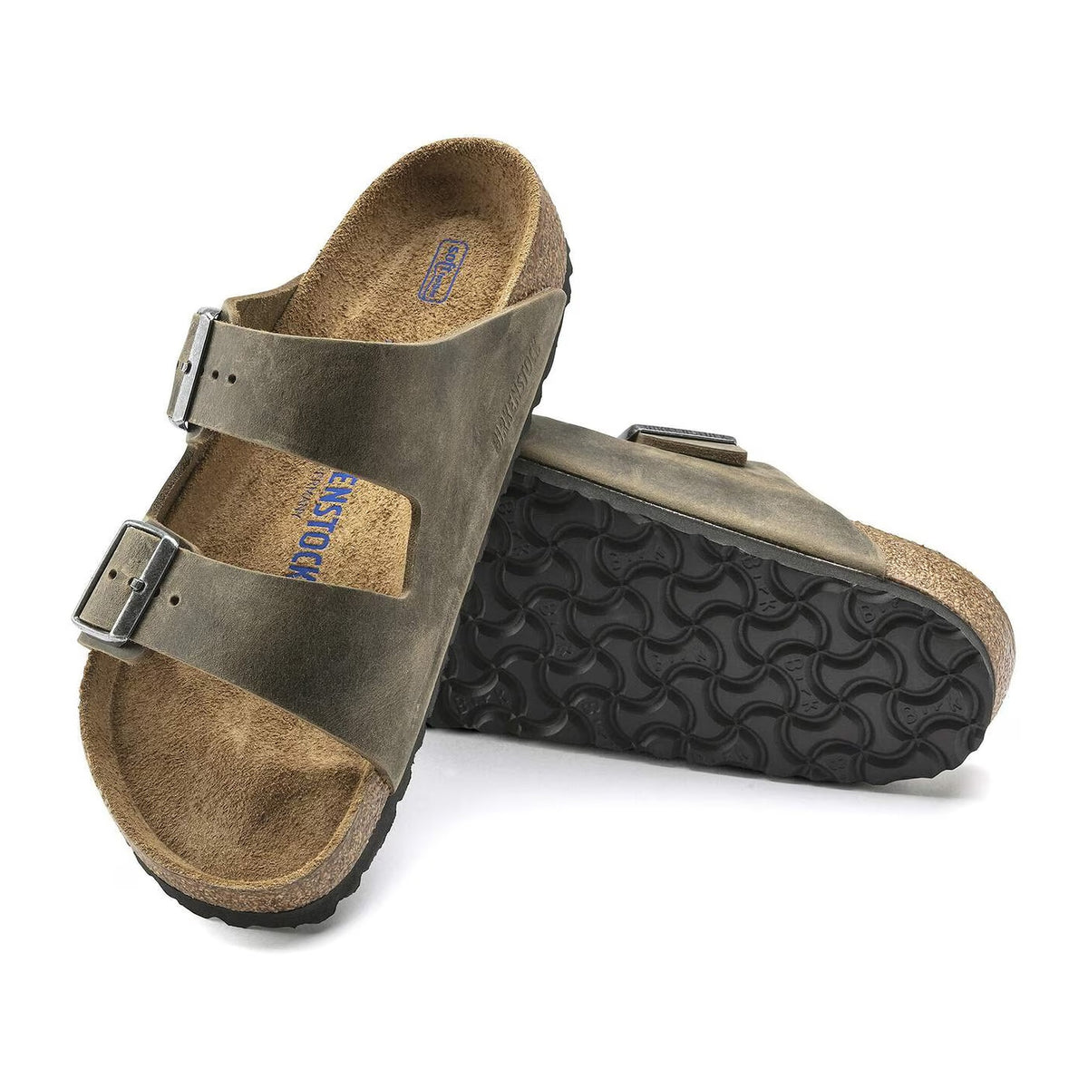 Sandali Birkenstock Arizona SFB Faded Khaki, Oiled Leather – foto 3