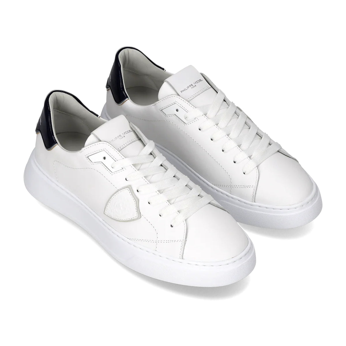 Sneakers Philippe Model Temple Uomo, Bianco Blu Oceano, vista 2