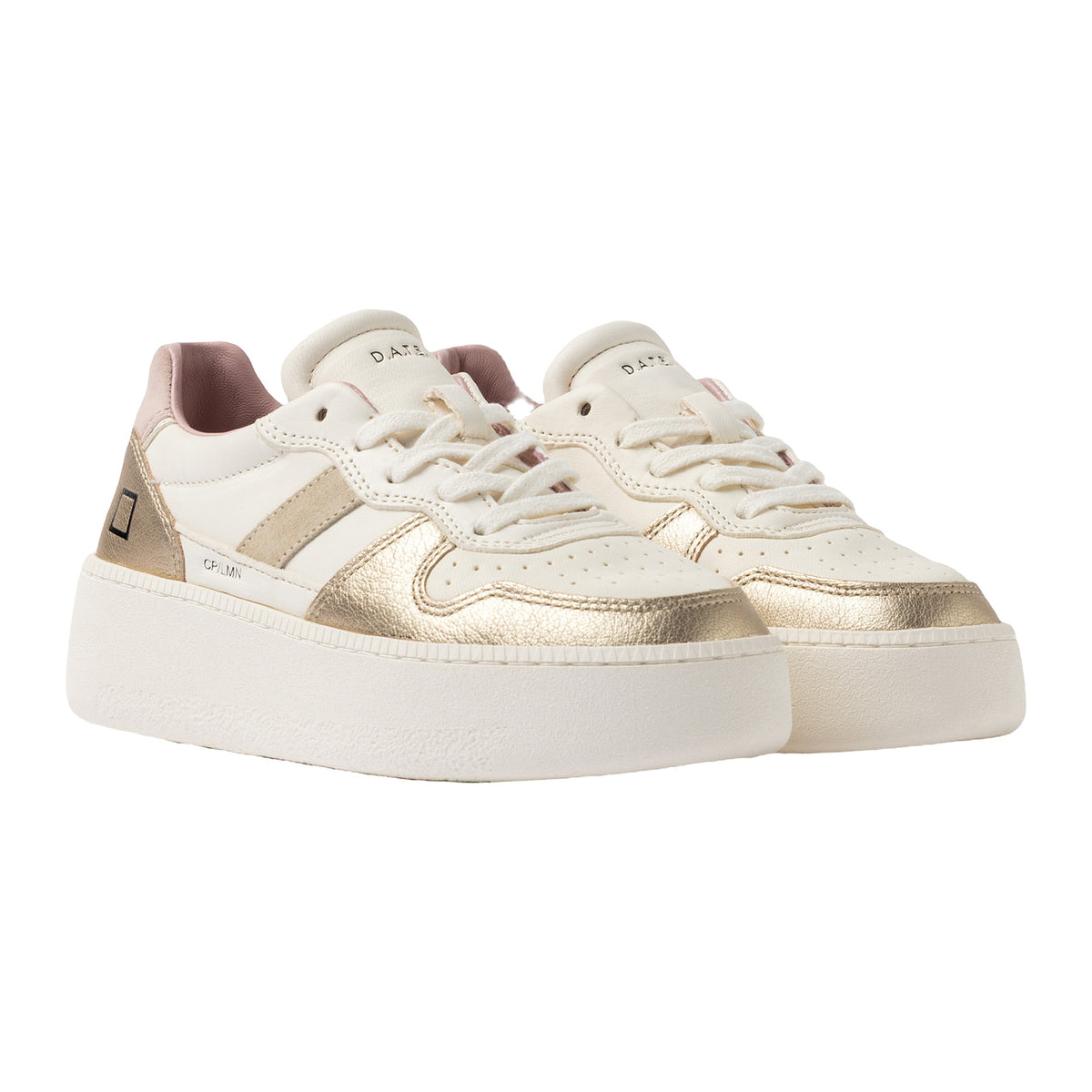 Sneakers DATE Court Platform Laminated Platinum, vista 2