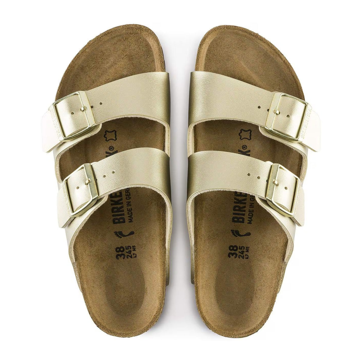Sandali Bassi Birkenstock Arizona Gold, Birko Flor – foto 2