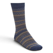Cotton Pattern purple ochre navy