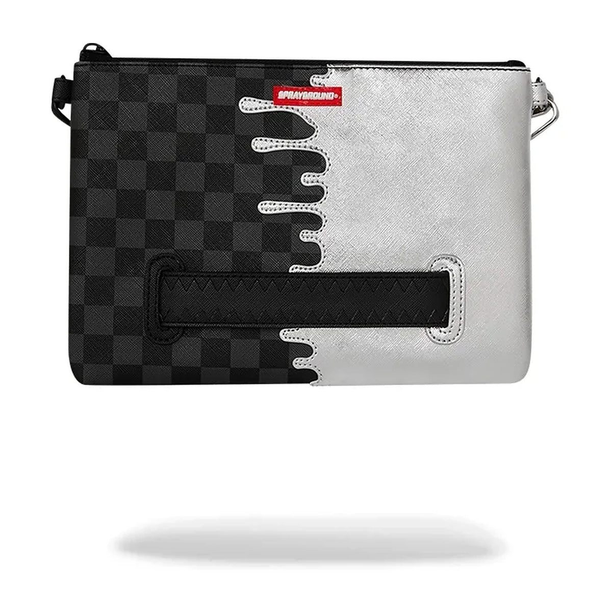 Pochette Sprayground Silver Side Drip Crossover U Clutch, vista 2