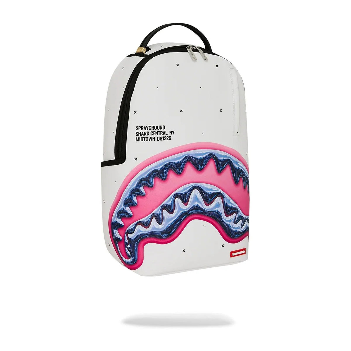 Zaini Sprayground Shark Central Liquid Chrome Backpack, vista 2