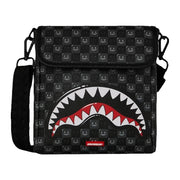 Borselli Sprayground Sharks IN Paris WTF Bubbly Black Check Messenger Sling