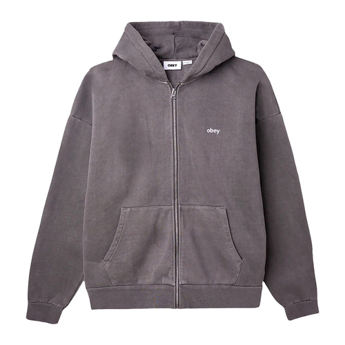Felpe Obey Lowercase Pigment ZIP Hood Fleece