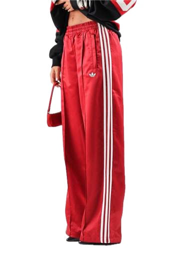 Pantaloni WIDE LEG rosso per donna con coulisse in vita e bande laterali bianche.
Prezzo normale