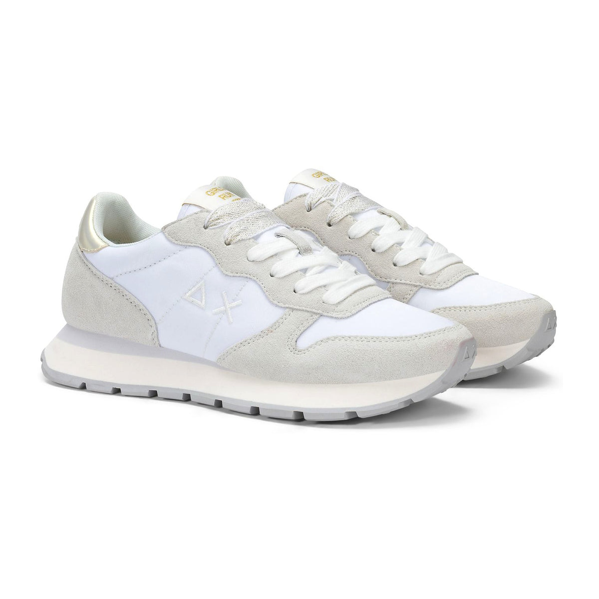 Sneakers Sun68 Ally Gold Silver Bianco, vista 2