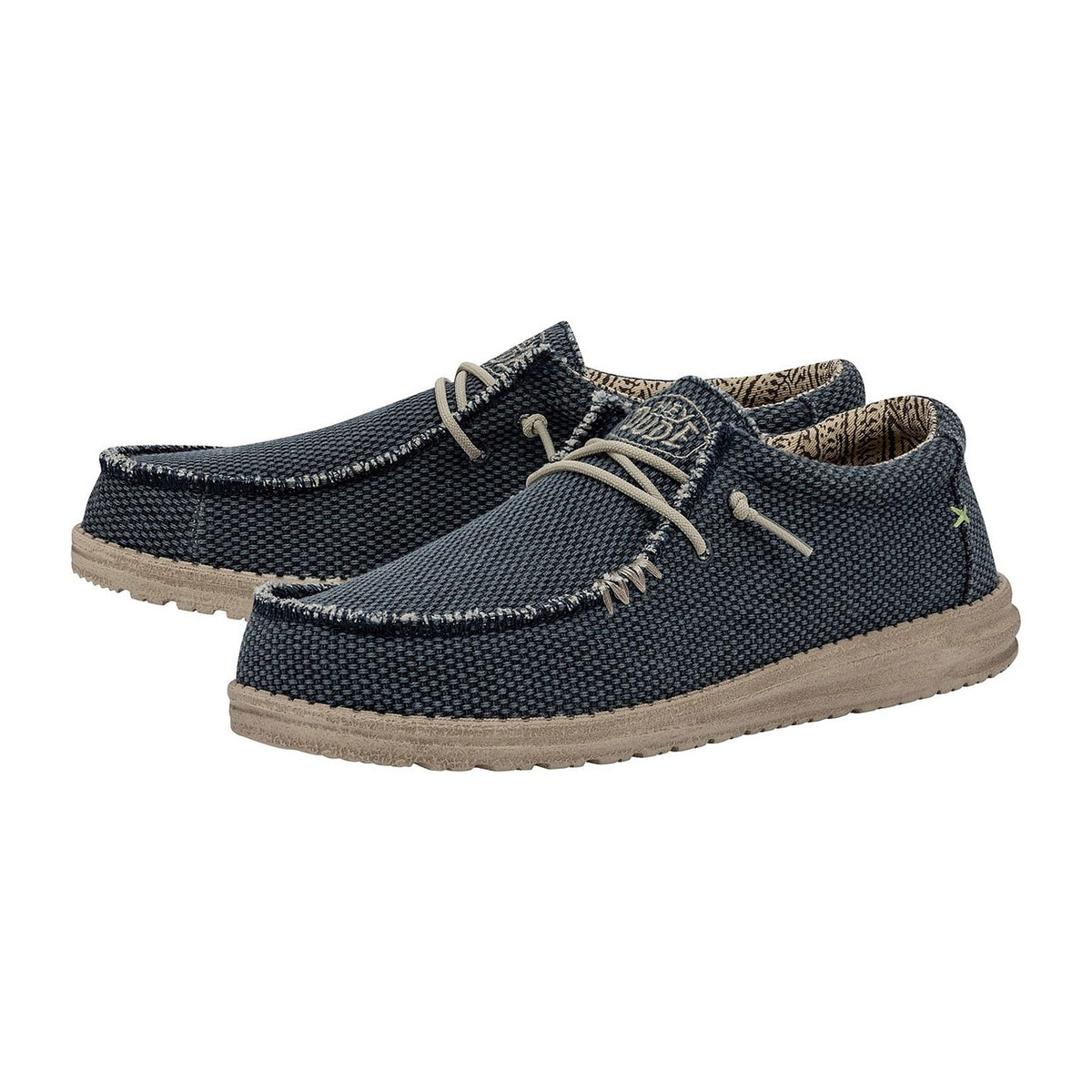 Mocassini Hey Dude Wally Braided Blue Night, vista 2