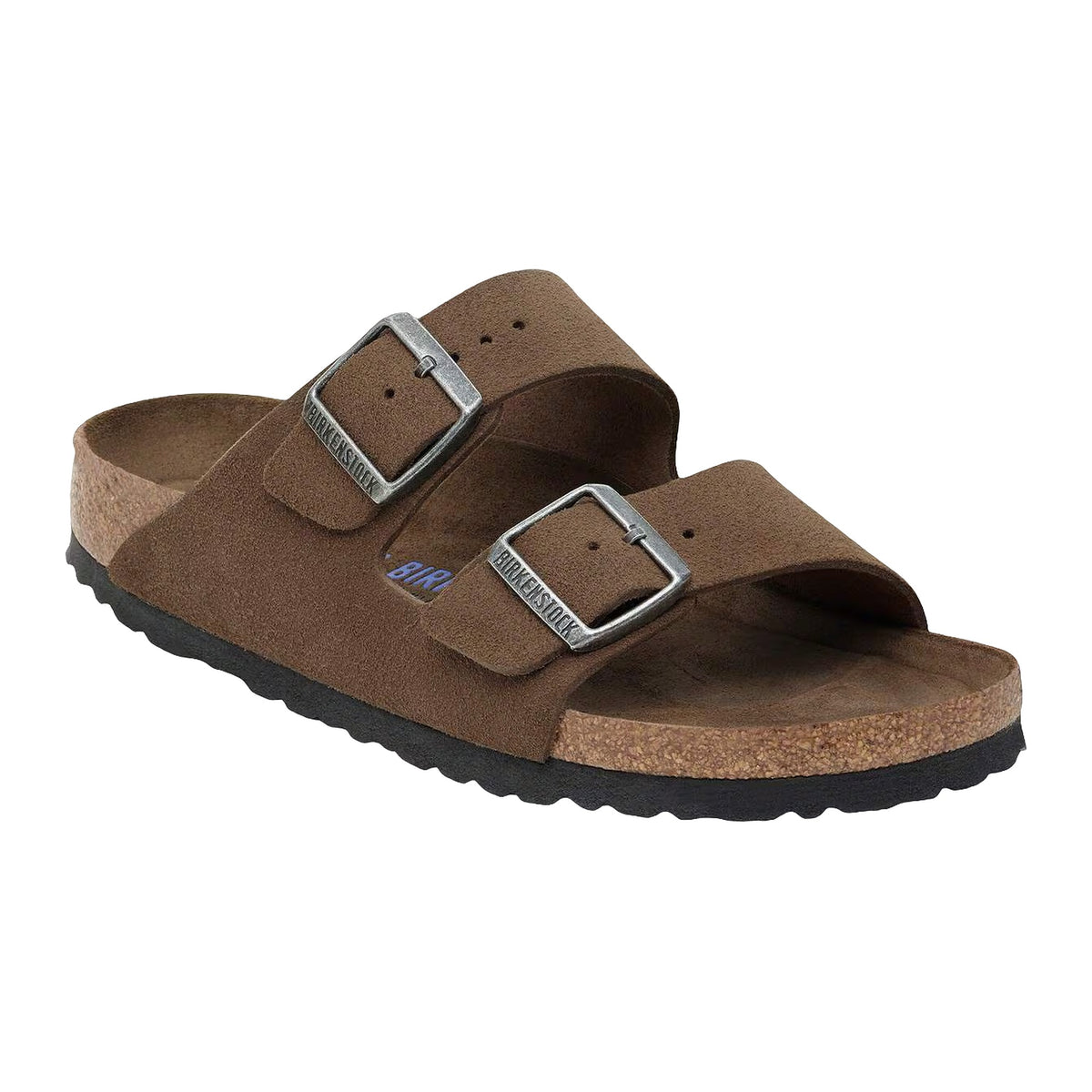 Sandali Birkenstock Arizona SFB Dark Tea, Suede Leather