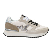 Sneakers Sun68 Stargirl Strass Logo Bianco Panna