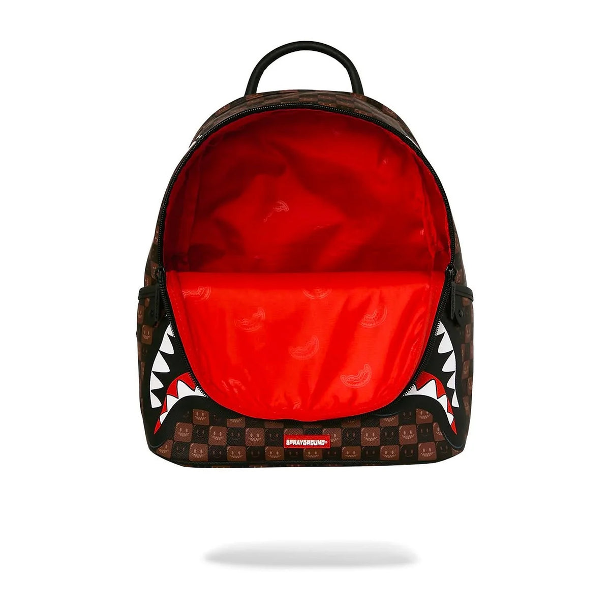 Zaini Sprayground Sharks IN Paris WTF Bubble Brown Check Savage Backpack, vista 3