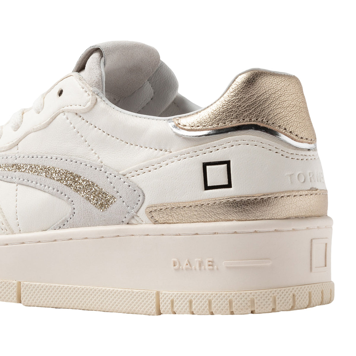 Sneakers DATE Torneo Pure Shine Ivory, vista 3